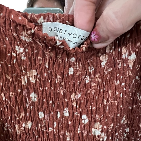 Paper Crane Rust Floral Top - Picture 2 of 4